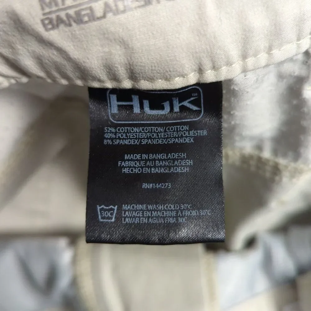Huk Shorts Men's XL Beige Next Level 10.5 Short Fishing Outdoor Hiking